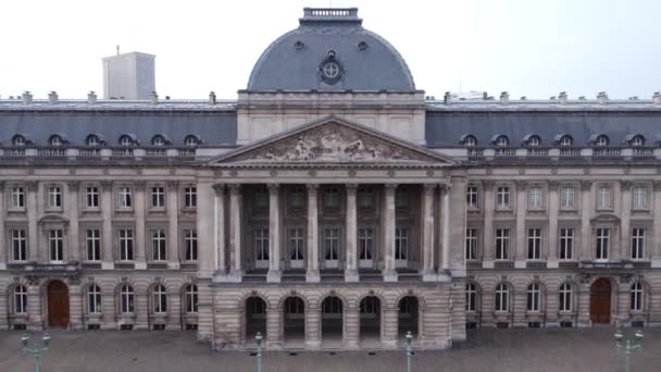 Drone Video Brussels Palace Koninklijk Paleis Van Brussel Bruxelles Belgique — Video