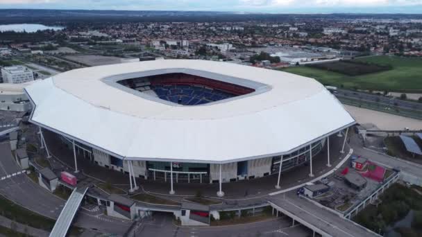 Drone Video Groupama Stadium Lyon Francja Europe — Wideo stockowe