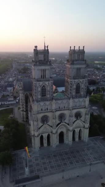 Drone Video Cathédrale Sainte Croix Cathédrale Sainte Croix Orléans France — Video