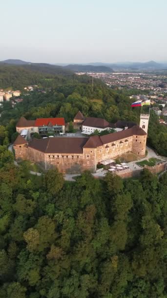 Ljubljana Castle Ljubljanski Grad Ljubljana Slovenia Europe — 图库视频影像