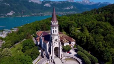 Drone video ziyaret bazilikası, Basilique de la Ziyaret Ek Fransa Avrupa