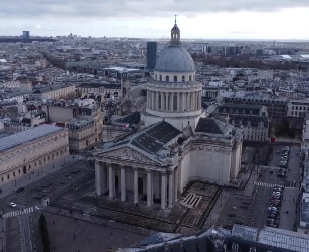 无人机视频Pantheon Paris France Europe — 图库视频影像