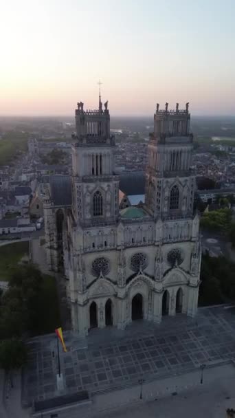Photo Drone Cathédrale Sainte Croix Cathédrale Sainte Croix Orléans France — Video