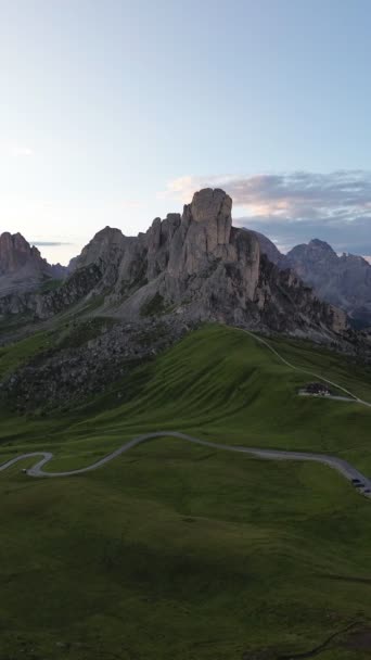 Drone Video Giau Pass Passo Giau Dolomites Italia Europa — Video Stock