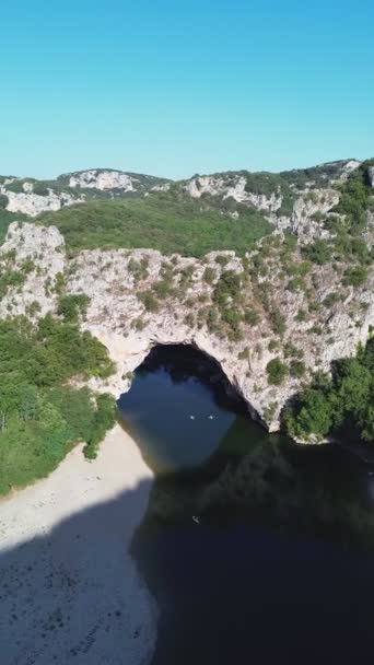 Drone Vídeo Pont Arc Ardeche França Europa — Vídeo de Stock