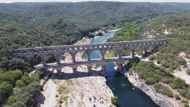Drone Video Pont Gard Pont Gard France Europe — Video