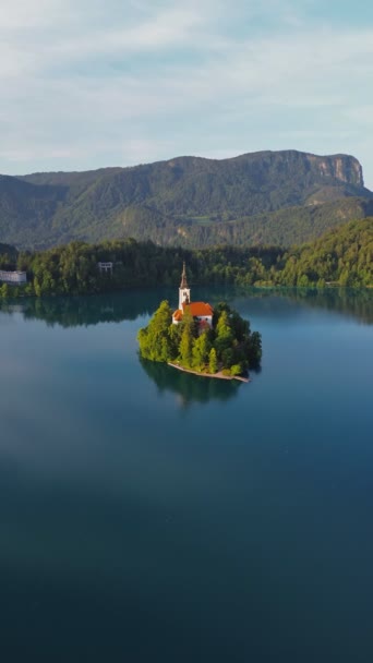 Video Gölü Kanadı Blejsko Jezero Slovenia Europe — Stok video