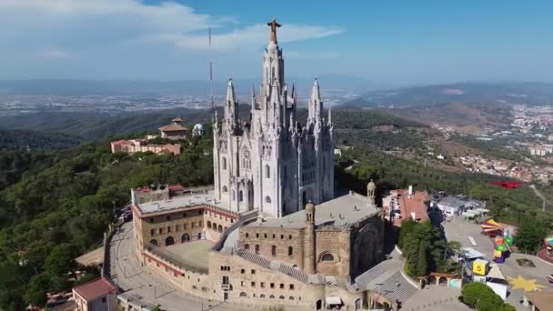 Drone Video Tempio Del Sacro Cuore Gesù Tempio Expiatori Del — Video Stock