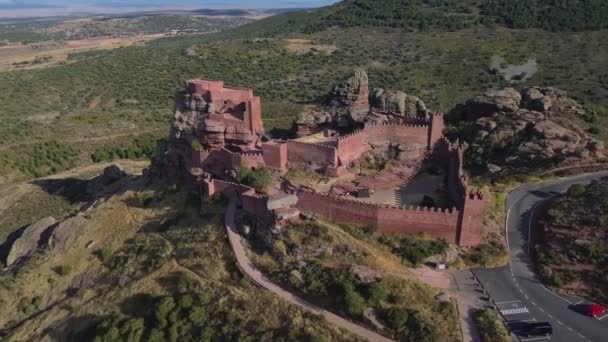Drone Vídeo Castelo Peracense Castillo Peracense Espanha Europa — Vídeo de Stock