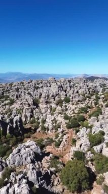 İnsansız hava aracı videosu Doğal Park Torcal de Antequera, Paraje Doğal Torcal de Antequera İspanya Avrupa