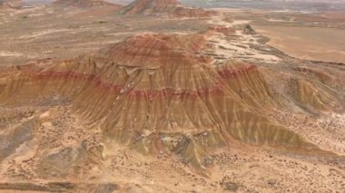 İnsansız hava aracı video bardenas gerçekten İspanya Avrupa 'da