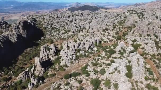 Drone Video Natural Park Torcal Antequera Paraje Natural Torcal Antequera — Wideo stockowe