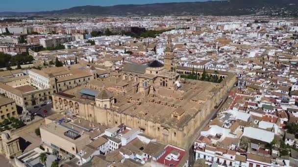 Drón Videó Cordoba Mecset Katedrális Mezquita Catedral Cordoba Spanyolország Európa — Stock videók