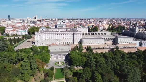 皇家马德里宫 真正的马德里西班牙西班牙皇家宫殿 — 图库视频影像