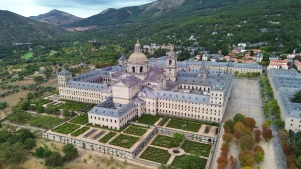Nsansız Hava Aracı Videosu San Lorenzo Kraliyet Manastırı Real Monasterio — Stok video