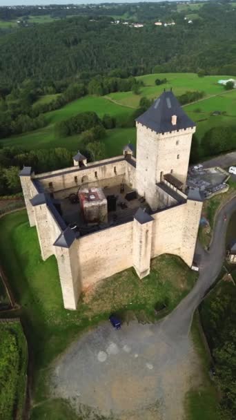 Drone Vídeo Castelo Mauvezin Chateau Mauvezin França Europa — Vídeo de Stock