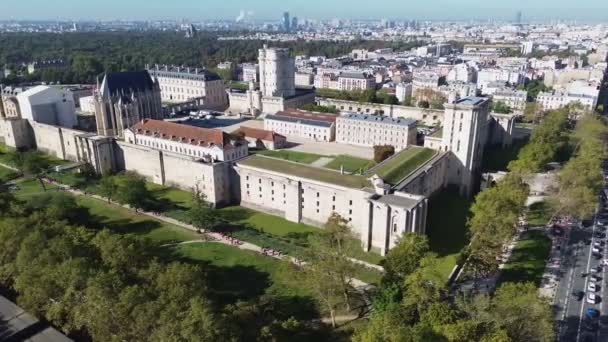 Drohnenvideo Schloss Vincennes Chateau Vincennes Paris Frankreich Europa — Stockvideo