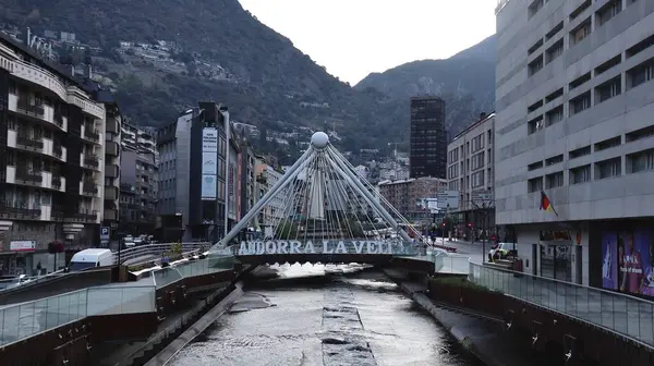 Photo Pont Paris Andorra Vella Andorra Europe — Stock Photo, Image
