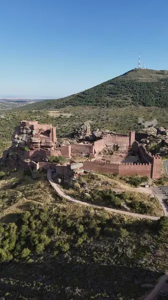 Drone Foto Castelo Peracense Castillo Peracense Espanha Europa — Fotografia de Stock