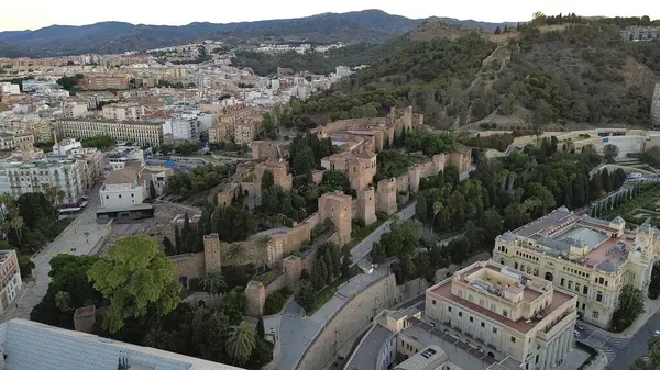 Drone Foto Alcazaba Málaga España Europa —  Fotos de Stock