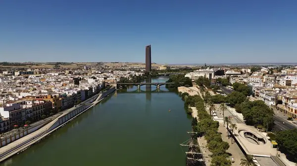 Drone Foto Sevilla Spanje Europa — Stockfoto
