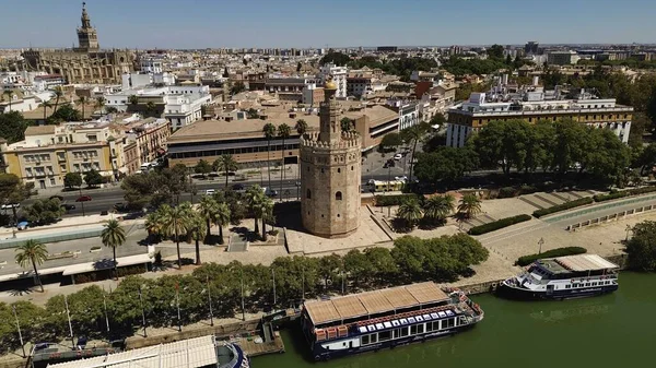 Drone Photo Torre Del Oro Sevilla Espagne Europe — Photo