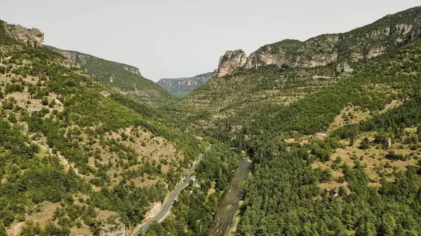 Drone Foto Tarn Gorges Gorges Tarn França Europa — Fotografia de Stock