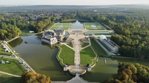 Drone Photo Chantilly Château Château Chantilly France Europe — Photo