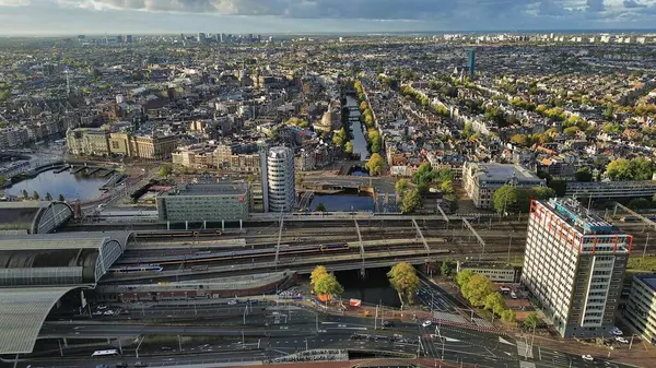 Drone Photo Amsterdam Netherlands Europe — Stock Photo, Image
