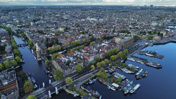 İnsansız hava aracı fotoğrafı Amsterdam Hollanda Avrupa