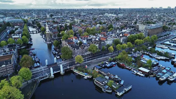 Drone Foto Amsterdam Países Bajos Europa —  Fotos de Stock