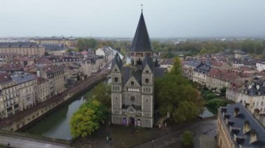 İnsansız hava aracı video tapınağı Metz Fransa Avrupa