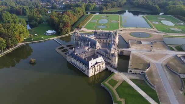 Drone Video Chantilly Castle Chateau Chantilly France Europe — Video