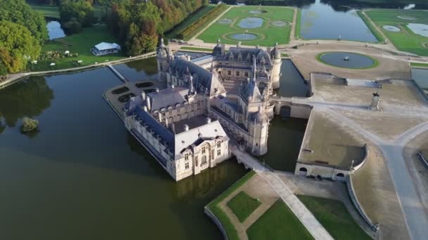 Drone Video Chantilly Castle Chateau Chantilly France Europe — Video