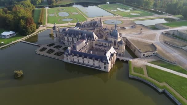 Drohnenvideo Chantilly Castle Chateau Chantilly Frankreich Europa — Stockvideo