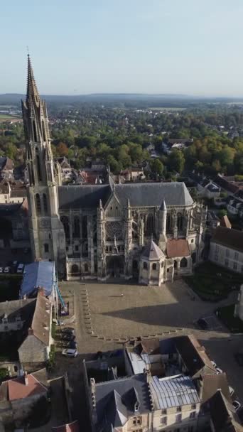 ドローンビデオノートルダム大聖堂 大聖堂ノートルダム センリス フランス ヨーロッパ — ストック動画