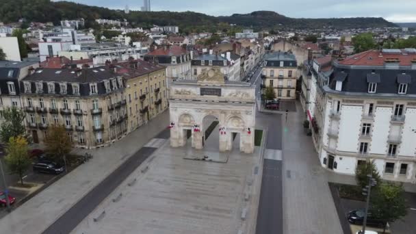 Drone Video Desilles Kapısı Porte Desilles Nancy Fransa Avrupa — Stok video