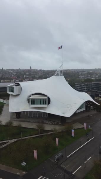 Видео Беспилотника Center Pompidou Centre Pompidou Metz France Europe — стоковое видео