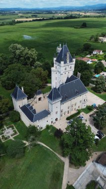 İnsansız hava aracı fotoğrafı Chazey-sur-ain-France Europe