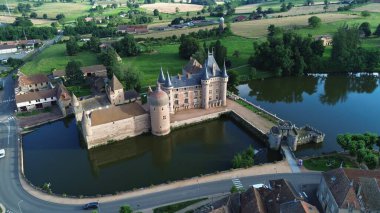 İnsansız hava aracı fotoğrafı La Clayton Kalesi Fransa Avrupa