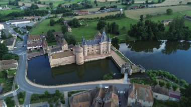 İnsansız hava aracı fotoğrafı La Clayton Kalesi Fransa Avrupa