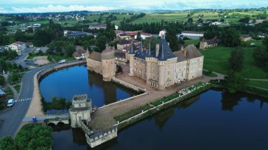 İnsansız hava aracı fotoğrafı La Clayton Kalesi Fransa Avrupa