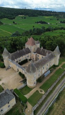 İnsansız hava aracı fotoğrafı Rully Şatosu Fransa Avrupa