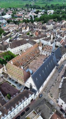 İnsansız hava aracı fotoğrafı Beaune Hospices France Europe