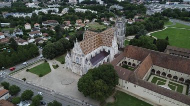 İHA fotoğrafı Brou Kraliyet Manastırı Fransa Avrupa