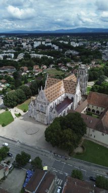 İHA fotoğrafı Brou Kraliyet Manastırı Fransa Avrupa