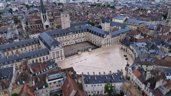 Burgonya Dükü Dijon Fransa 'nın İHA fotoğrafı.