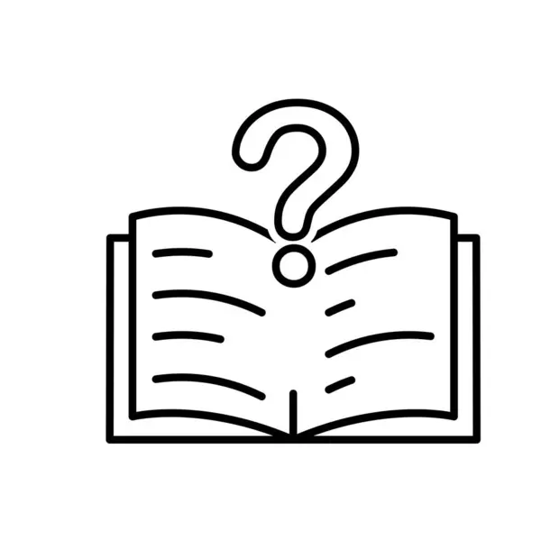Eğitim ikonu. Sorun ya da sorun. Kitap ya da kağıt soru işareti. Zeki, bilgili, zeki. Tasarım biçimi
