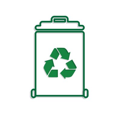 Çöp kutusu simgesi. Geri dönüşüm sembolü. sürdürülebilirlik Web simgesini yeniden kullan, çevre dostu, kullanılmış ürünler, yeşil enerji. Karışık tasarım biçimi