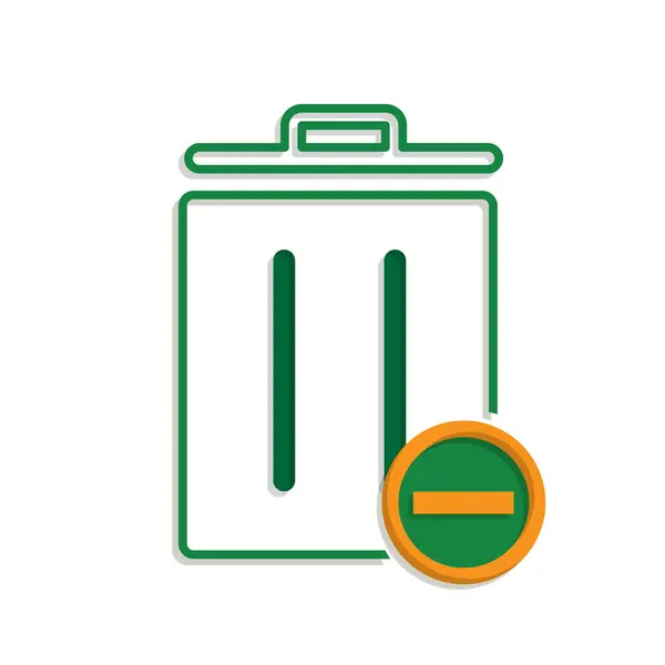 Çöp simgesi. Sağ altta eksi sembolü olan geri dönüşüm sembolü. sürdürülebilirlik Web simgesini yeniden kullan, çevre dostu, ikinci el. karışık tasarım biçimi